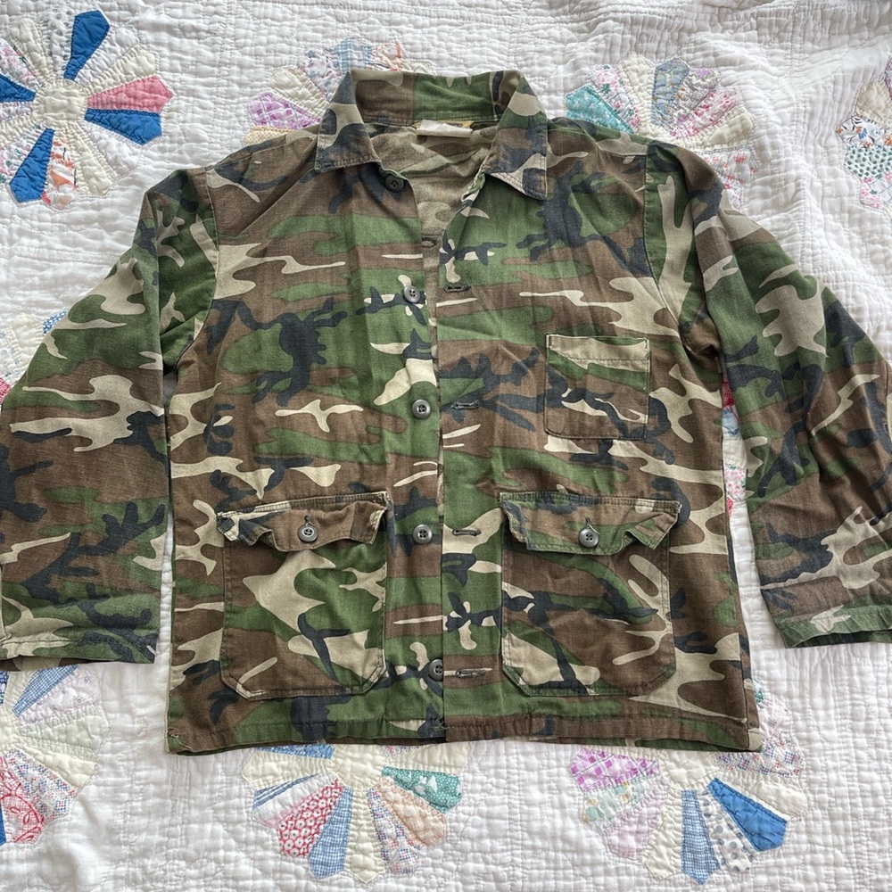 vintage ranger hunting work chore jacket shacket coat camo shirt